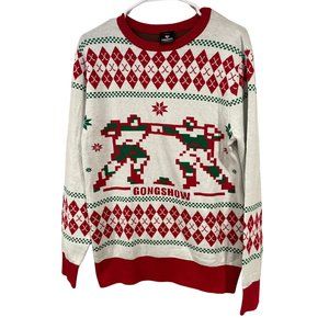 Gongshow Gong Show Boxing Day Hockey Ugly Christmas Sweater  S Small Men's